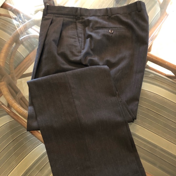 Dark Charcoal Gray Evan-Picone Men’s Wool … - Picture 9 of 11